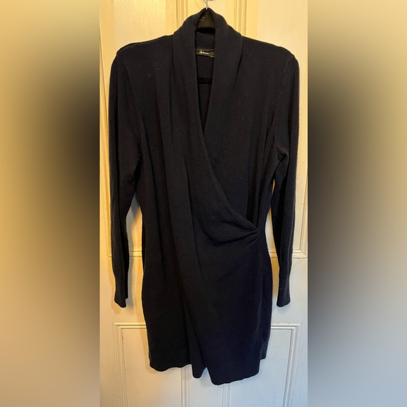 Reitmans Dresses & Skirts - Reitmans Long Sleeve Navy V Neck Crossover Mini Dress Large